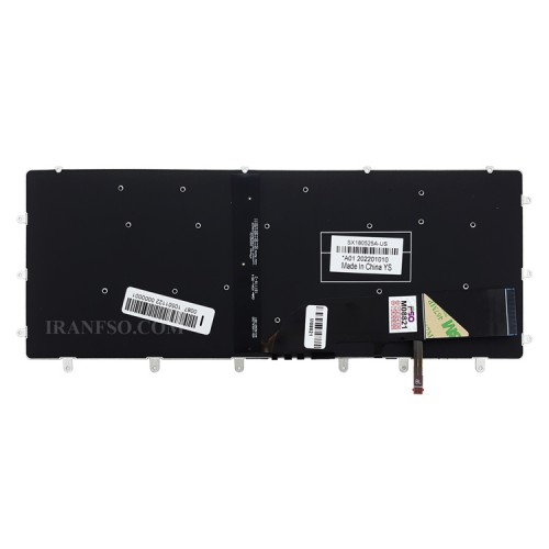 کیبرد لپ تاپ دل XPS 15 9550 مشکی-اینتر کوچک-با بک لایت-بدون فریم
