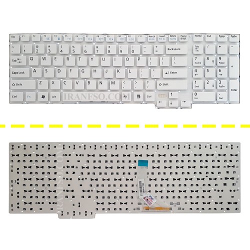 کیبرد لپ تاپ فوجیتسو Lifebook AH532 سفید-اینترکوچک بدون فریم