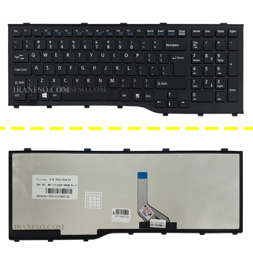 کیبرد لپ تاپ فوجیتسو Lifebook AH532 مشکی-اینتربزرگ با فریم
