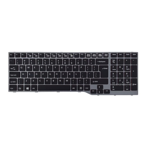 کیبرد لپ تاپ فوجیتسو Lifebook AH544 مشکی با فریم نوک مدادی-جای پیچ پایین