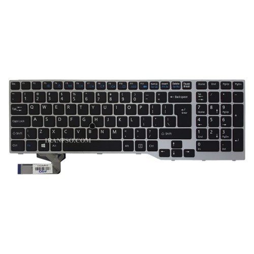 کیبرد لپ تاپ فوجیتسو Lifebook AH544 مشکی با موس-با فریم نقره ای