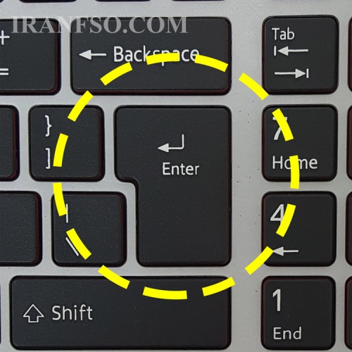 کیبرد لپ تاپ فوجیتسو Lifebook AH544 مشکی با موس-با فریم نقره ای
