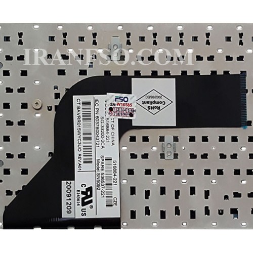 کیبرد لپ تاپ اچ پی ProBook 4510-4710 مشکی-اینتربزرگ بدون فریم