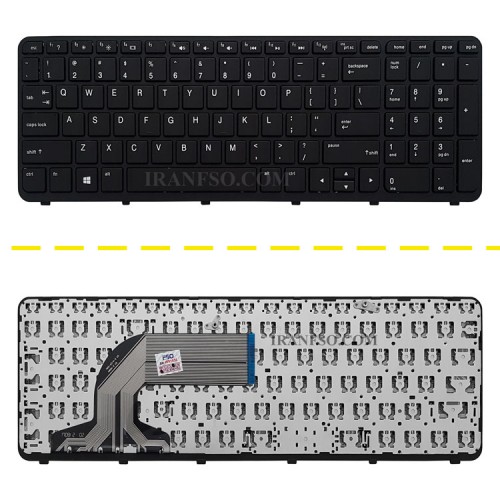 کیبرد لپ تاپ اچ پی ProBook 350-G2 مشکی-اینترکوچک با فریم