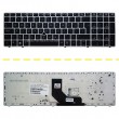 کیبرد لپ تاپ اچ پی EliteBook 8560P مشکی-با موس فریم نقره ای