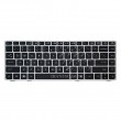 کیبرد لپ تاپ اچ پی EliteBook 8460B-6460B مشکی-بدون موس با فریم نقره ای