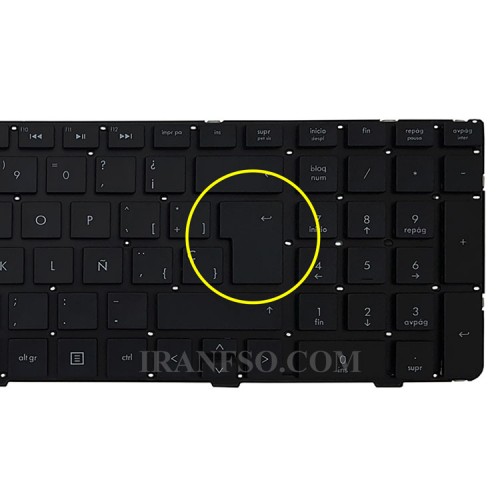 کیبرد لپ تاپ اچ پی ProBook 4530 مشکی-اینتر بزرگ بدون فریم