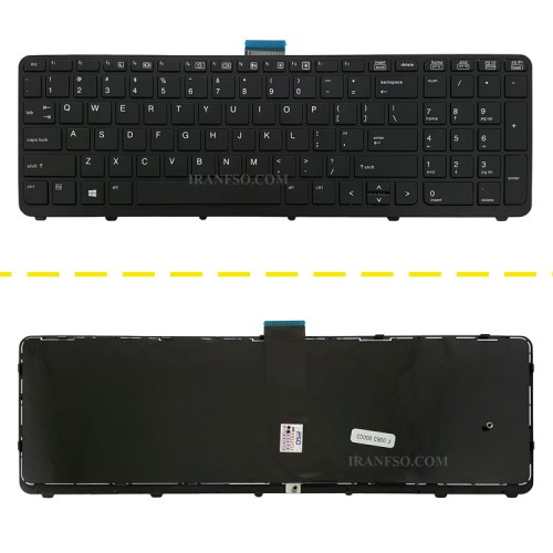 کیبرد لپ تاپ اچ پی ZBook 15-G1_15-G2 مشکی-بدون موس بافریم