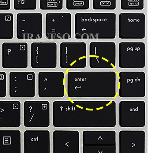 کیبرد لپ تاپ اچ پی EliteBook Folio 9470M مشکی-با موس و بک لایت-با فریم نقره ای