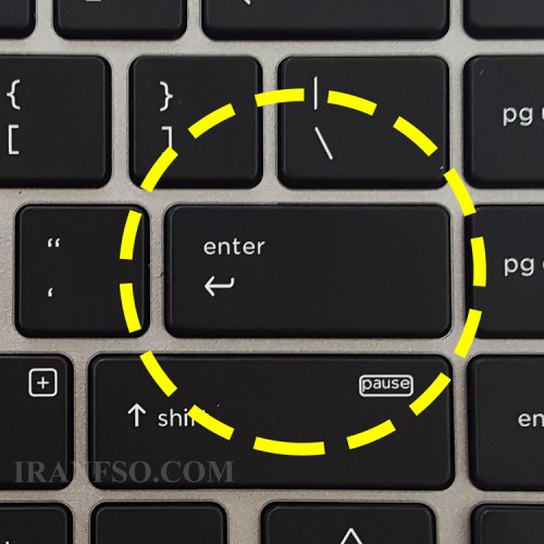 کیبرد لپ تاپ اچ پی EliteBook 840 G3 مشکی-با موس و بک لایت-با فریم نقره ای