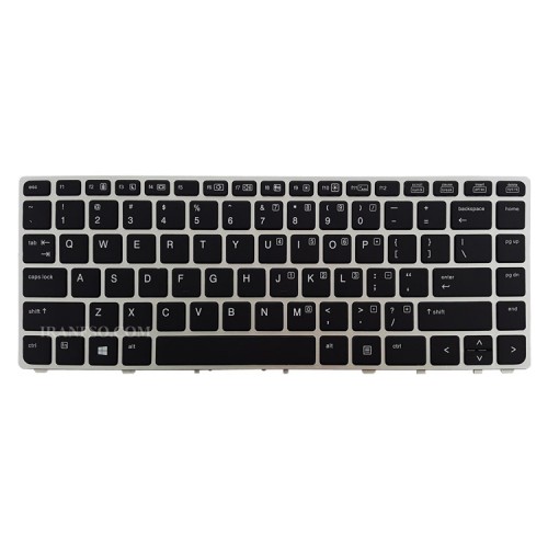 کیبرد لپ تاپ اچ پی EliteBook Folio 9470M مشکی با فریم نقره ای