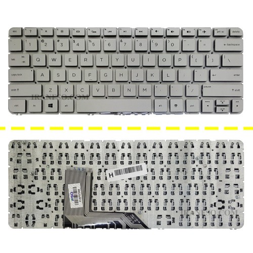 کیبرد لپ تاپ اچ پی Spectre X360 13-4000 نقره ای-اینترکوچک-بدون بک لایت-بدون فریم