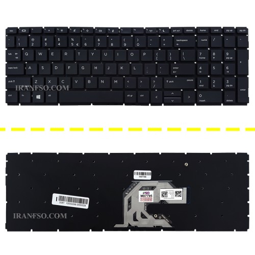 کیبرد لپ تاپ اچ پی ProBook 450 G6 مشکی-اینترکوچک بدون فریم