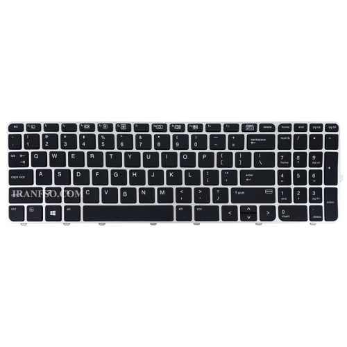 کیبرد لپ تاپ اچ پی EliteBook 850 G3_755 G3 مشکی-با فریم نقره ای