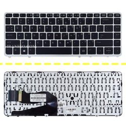 کیبرد لپ تاپ اچ پی EliteBook 840 G1 مشکی-بدون موس-بافریم نقره ای