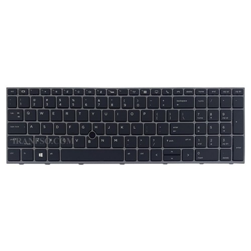 کیبرد لپ تاپ اچ پی ZBook 15 G5 مشکی-بدون موس با بک لایت با فریم نقره ای