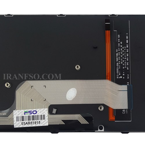 کیبرد لپ تاپ اچ پی ZBook 15 G5 مشکی-بدون موس با بک لایت با فریم نقره ای