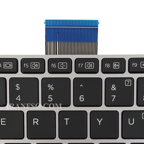 کیبرد لپ تاپ اچ پی EliteBook Folio 1030 G1 مشکی-اینتر کوچک-با بک لایت-با فریم نقره ای