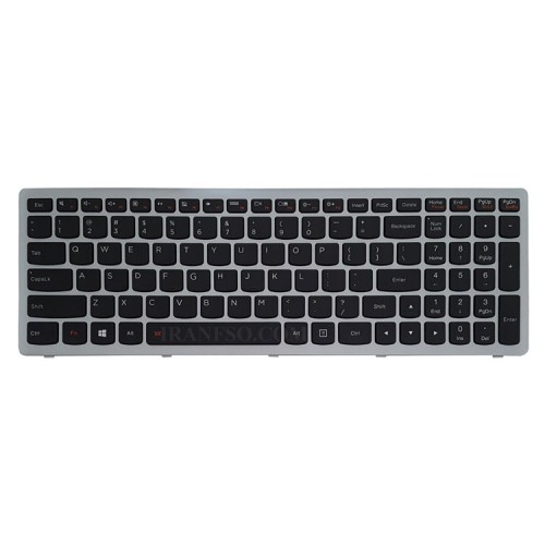 کیبرد لپ تاپ لنوو IdeaPad Z510 مشکی-با فریم نقره ای