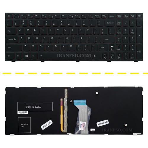 کیبرد لپ تاپ لنوو IdeaPad Y500N با بک لایت-با فریم