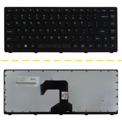 کیبرد لپ تاپ لنوو IdeaPad S410 مشکی-با فریم فلت کج