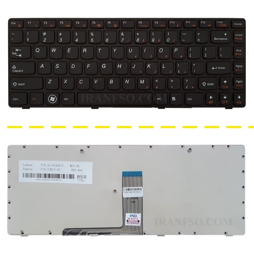 کیبرد لپ تاپ لنوو IdeaPad G470 مشکی-با فریم