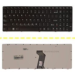 کیبرد لپ تاپ لنوو IdeaPad G580 مشکی با فریم