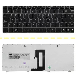کیبرد لپ تاپ لنوو IdeaPad Z460 مشکی-با فریم نوک مدادی