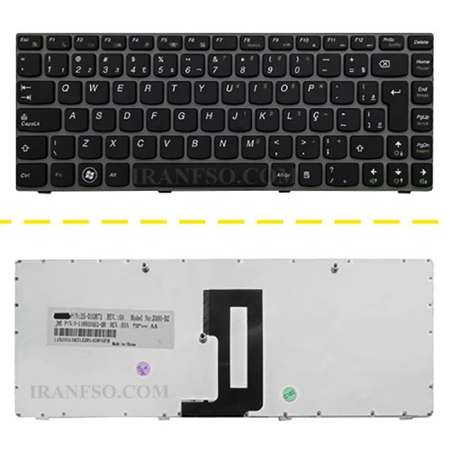 کیبرد لپ تاپ لنوو IdeaPad Z460 مشکی-با فریم نوک مدادی