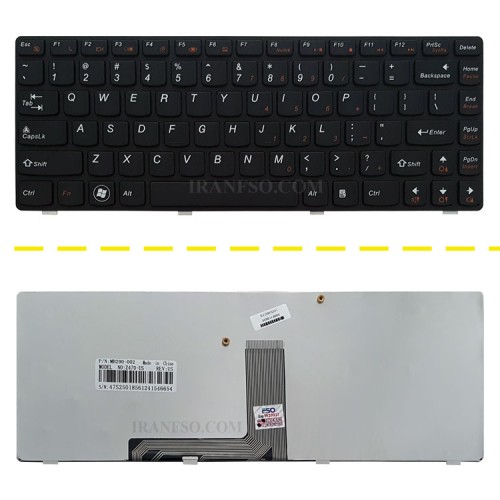 کیبرد لپ تاپ لنوو IdeaPad Z470 مشکی-با فریم