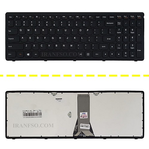 کیبرد لپ تاپ لنوو IdeaPad Z510 مشکی-با فریم