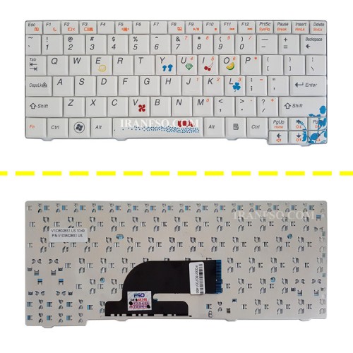کیبرد لپ تاپ لنوو IdeaPad S10-2 سفید