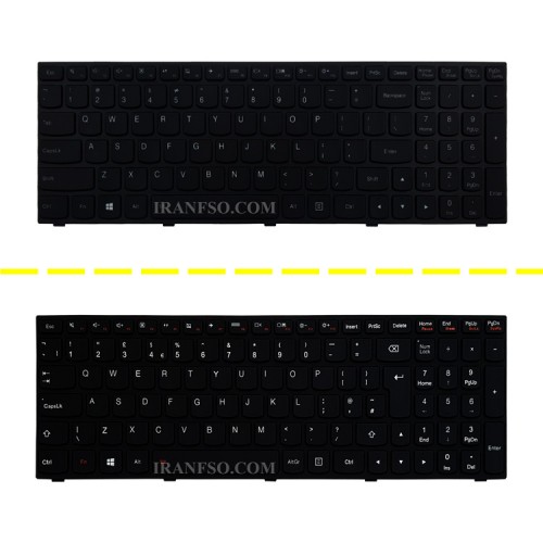 کیبرد لپ تاپ لنوو IdeaPad G50-70 مشکی-با بک لایت-با فریم