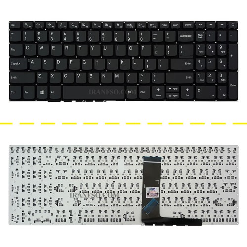 کیبرد لپ تاپ لنوو IdeaPad 320-15 مشکی-اینترکوچک بدون فریم بهمراه کلید پاور