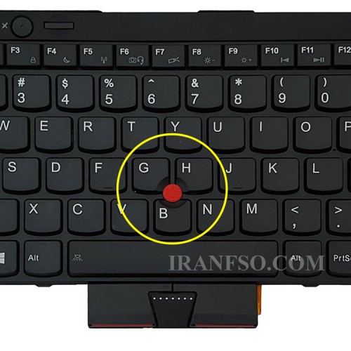 کیبرد لپ تاپ لنوو ThinkPad T430 مشکی-باموس و فریم به همراه کلید پاور