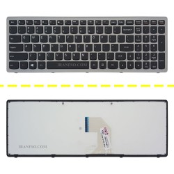 کیبرد لپ تاپ لنوو IdeaPad Z500 مشکی-با فریم نوک مدادی