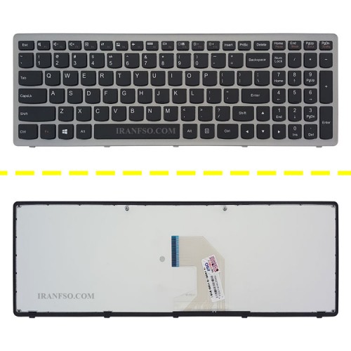 کیبرد لپ تاپ لنوو IdeaPad Z500 مشکی-با فریم نوک مدادی