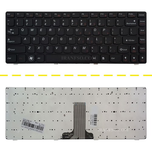 کیبرد لپ تاپ لنوو IdeaPad G480 مشکی-با فریم