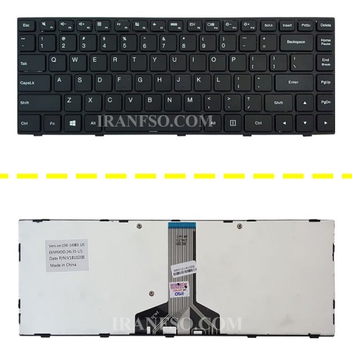 کیبرد لپ تاپ لنوو IdeaPad 100S-14IBD مشکی-بافریم