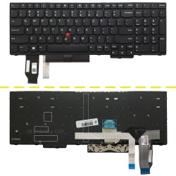 کیبرد لپ تاپ لنوو Thinkpad E580 مشکی-با موس-با فریم