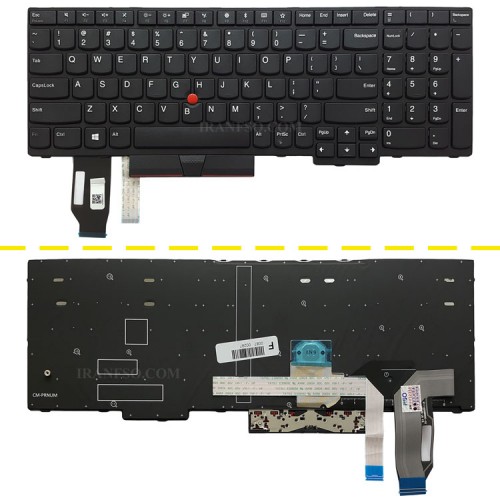 کیبرد لپ تاپ لنوو Thinkpad E580 مشکی-با موس-با فریم