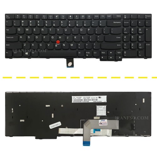 کیبرد لپ تاپ لنوو ThinkPad E570 مشکی-با موس-با فریم