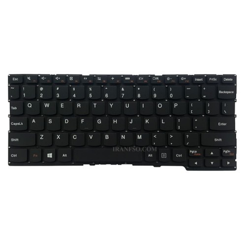 کیبرد لپ تاپ لنوو Yoga 300-11IBR مشکی-اینترکوچک بدون فریم
