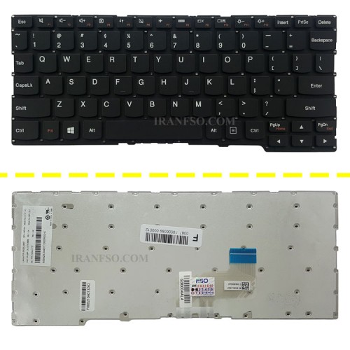 کیبرد لپ تاپ لنوو Yoga 300-11IBR مشکی-اینترکوچک بدون فریم