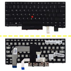 کیبرد لپ تاپ لنوو ThinkPad T470-T480 مشکی-با موس و فریم