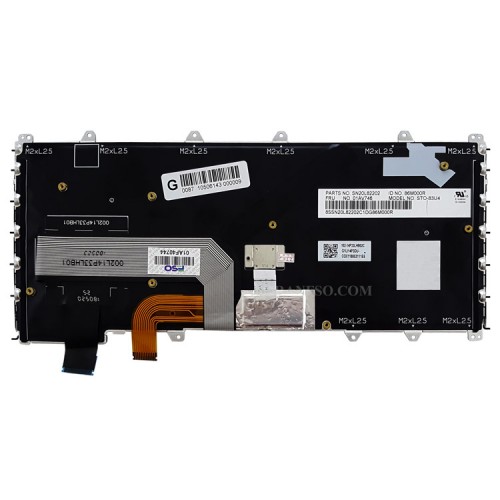 کیبرد لپ تاپ لنوو ThinkPad Yoga 370 مشکی-با موس و بک لایت-با فریم نقره ای