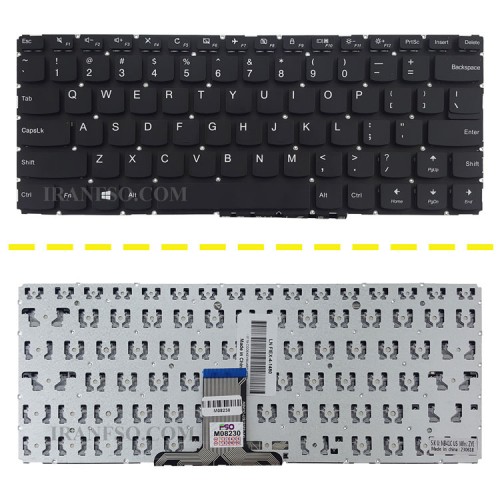 کیبرد لپ تاپ لنوو IdeaPad FLEX 4-1480 مشکی-اینترکوچک-بدون فریم