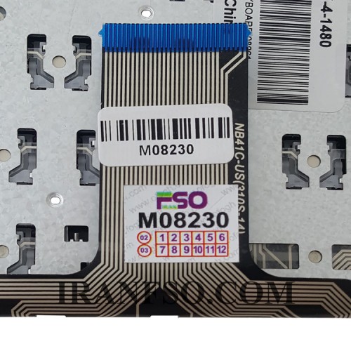 کیبرد لپ تاپ لنوو IdeaPad FLEX 4-1480 مشکی-اینترکوچک-بدون فریم