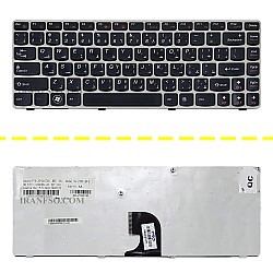 کیبرد لپ تاپ لنوو IdeaPad Z360 مشکی-با فریم نقره ای دست دوم
