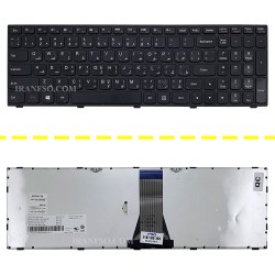 کیبرد لپ تاپ لنوو IdeaPad G50-70 مشکی-بدون بک لایت-با فریم دست دوم